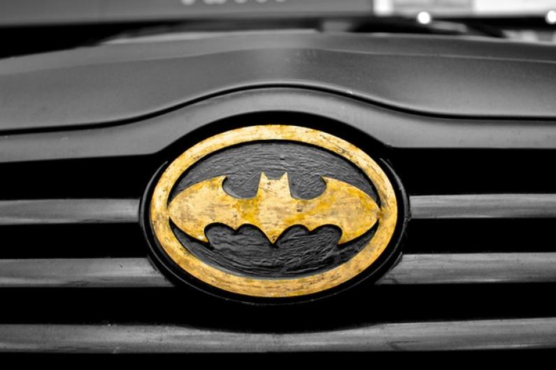 car superhero symbol batman