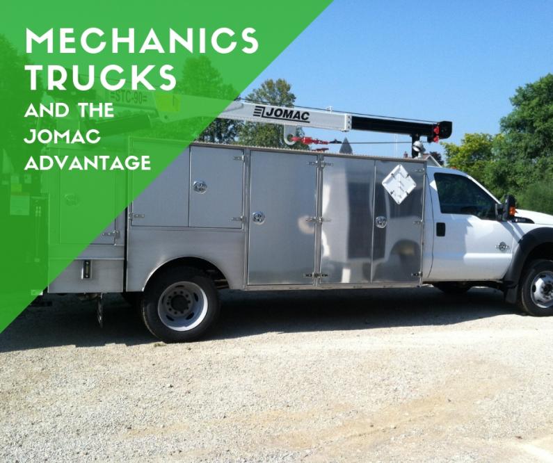 MECHANICS TRUCKS AND THE JOMAC ADVANTAGE BANNER